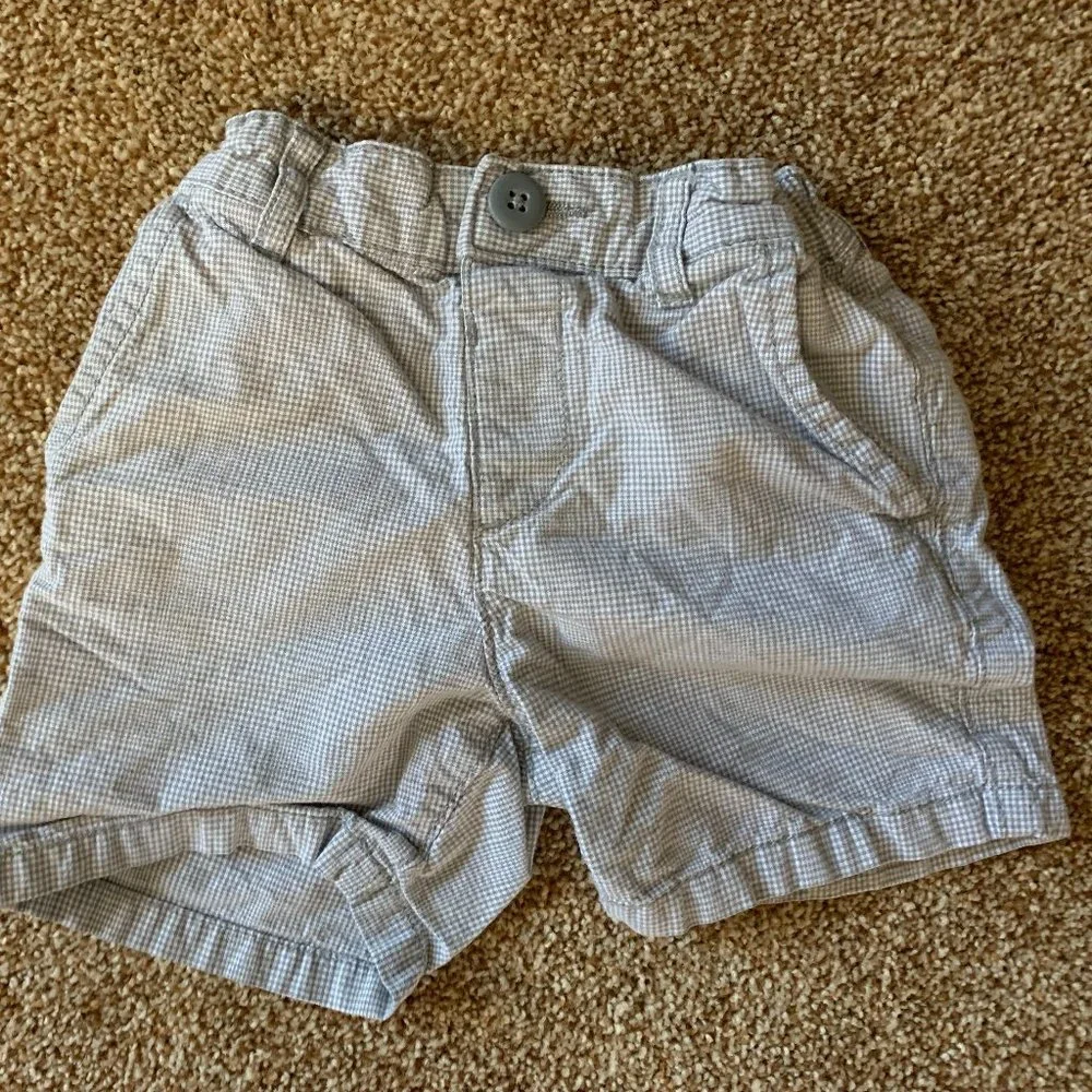 Children's Place blue & white check dress shorts 2T
